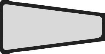 Brousek, ušlechtilý korund nožový tvar 25x3/1x100mm střední Müller