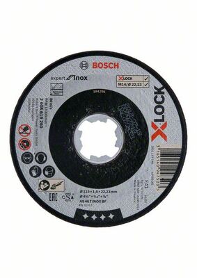 Rovné rezanie X-LOCK Expert for Inox 115 x 1,6 x 22,23 AS 46 T INOX BF, 115 mm,