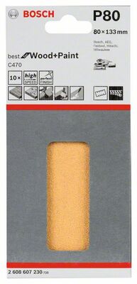 Brúsny list C470, 10-kusové balenie 80 x 133 mm, 80