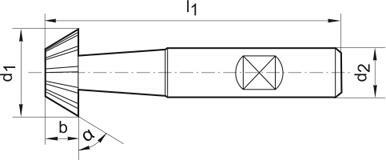 Úhlová fréza DIN1833 HSSCo5 tvar D 60° 32mm FORMAT