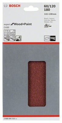 Brúsny list C430, 10-kusové balenie 115 x 230 mm, 4x60; 4x120; 2x180