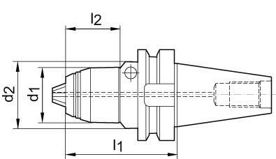 Krátké sklíčidlo na vrtáky AKL JIS B6339 1-16mm BT50 ALBRECHT