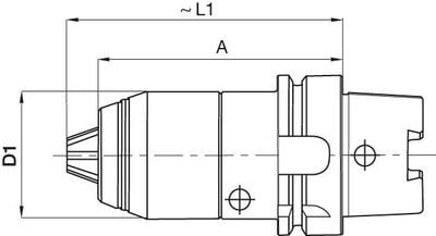 Krátké sklíčidlo na vrtáky CNC DIN69893 vnitřní chlazení 1-16mm HSK 63 FORMAT