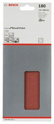 Brúsny list C430, 10-kusové balenie 115 x 280 mm, 180