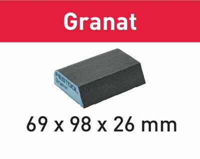 Brúsna špongia 69x98x26 120 CO GR/6 Granat
