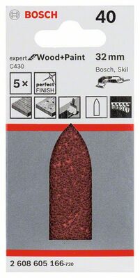 Brúsny list C430, 5-kusové balenie 32 mm, 40