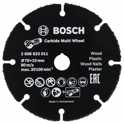 Rezací kotúč Carbide Multi Wheel 76 mm 76 mm; 1 mm; 10 mm