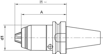 Krátké sklíčidlo na vrtáky CNC JIS B6339 vnitřní chlazení 1-16mm BT40 FORMAT
