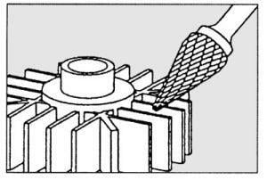 Technická fréza, tvrdokov, kuželová 1225 5 6mm 12x25mm Pferd